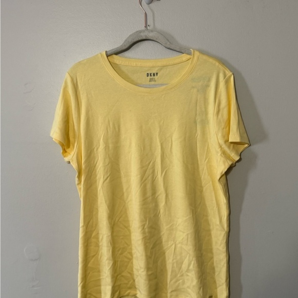 DKNY Soft Yellow Short Sleeve Tee